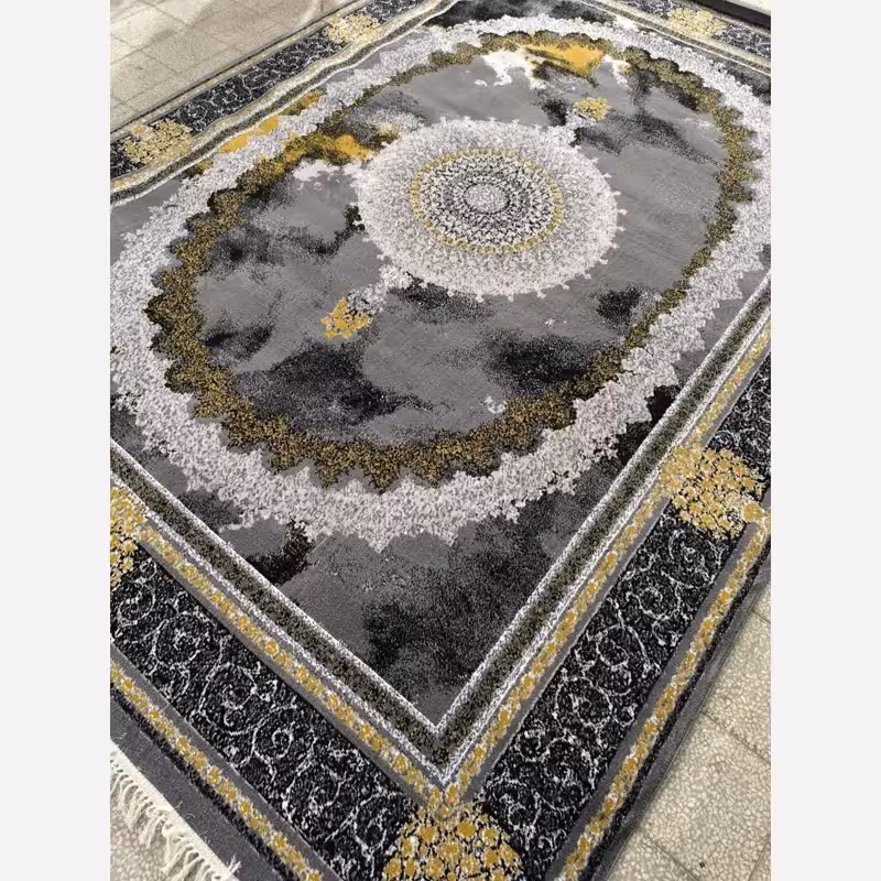 فرش ماشینی 12متری کاشان 440شانه نخ بی سی اف طرح ویکتوریا دودی(باارسال رایگان)