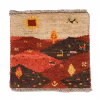 گبه دستباف نیم متری طرح قشقایی کد 4030322