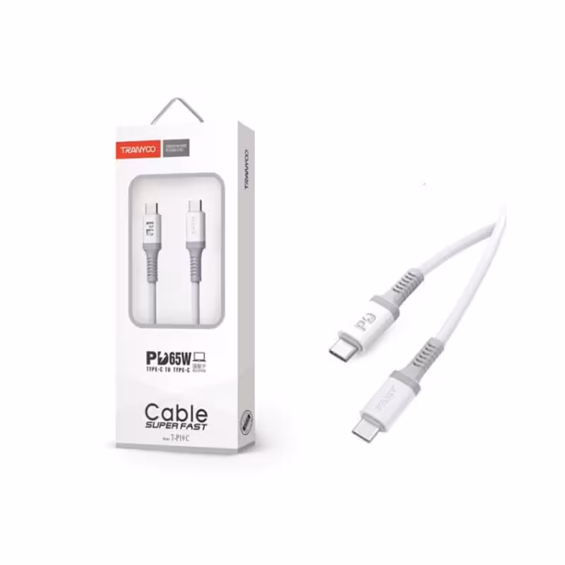 کابل شارژ تایپ سی به تایپ سی ترانیو مدل P19-C