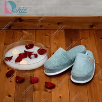 دمپایی حوله ای طرح کرالیچ رنگ فیروزه ای روشن