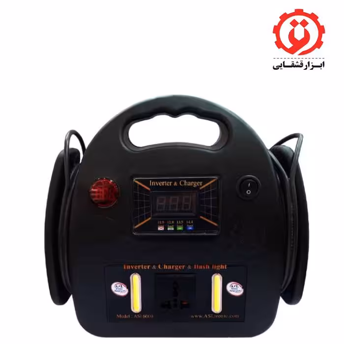 استارتر و اینورتر شارژر باتری و کمک استارتر اتوماتیک 5 کاره اصل ترونیک مدل ASL6000