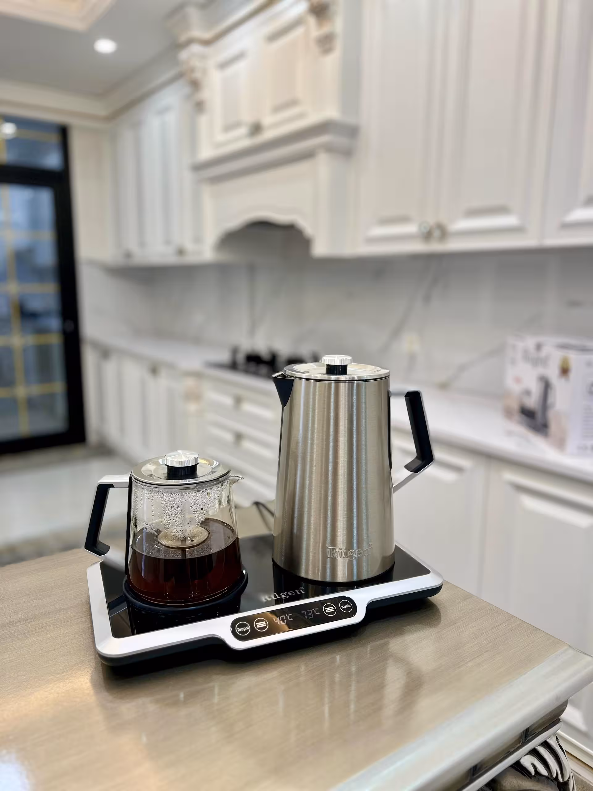 چای ساز بغل هم روگن مدل Ru-1525