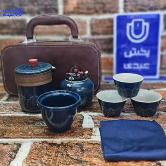 پک دمنوش خوری به همراه کیف چرم