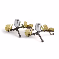 جا شمعی جفتی تک شاخه مایکل آرام | Butterfly Ginkgo Candleholders – Low