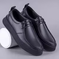 کفش چرم مردانه اسپرت کد SP009BK رنگی مشکی