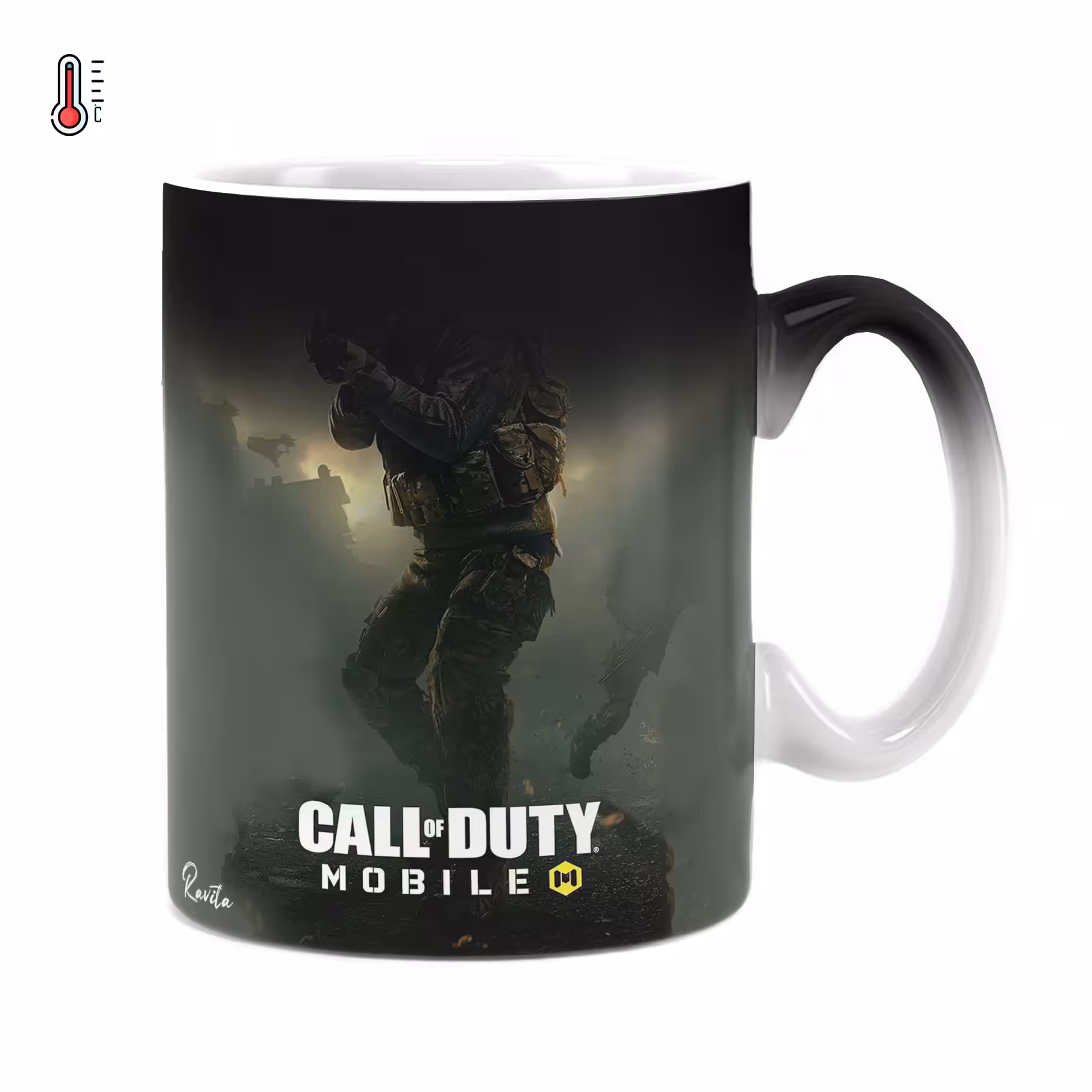 ماگ حرارتی راویتا طرح کالاف دیوتی موبایل - Call of Duty کد 3702