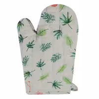 آراشید دستکش طرح فلامینگو صورتی و برگ