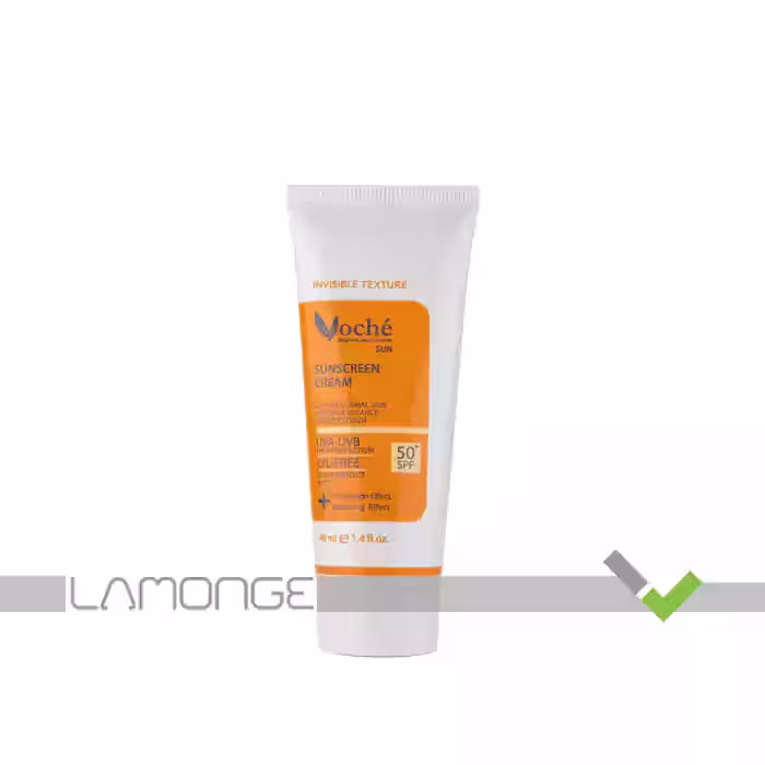 کرم ضد آفتاب SPF50 بی رنگ وچه مناسب پوست خشک و معمولی حجم 40 میلی لیتر