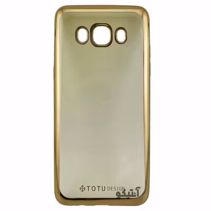 قاب Samsung J5-2016 / J510 مدل ژله ای شفاف دورطلایی لوگو TOTU / رنگ طلایی