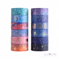 چسب نواری فانتزی واشی طرح کهکشانی کد445
