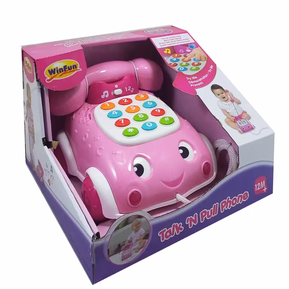 تلفن موزیکال چرخ‌دار Talk 'N Pull Phone Winfun