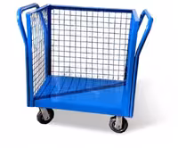 گاری 100*66 سه طرف توری 60 سانت دو دسته با چرخ دایکاست اصلی