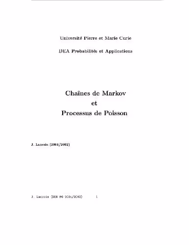 خرید و دانلود نسخه کامل کتاب Chaines de Markov et processus de Poisson