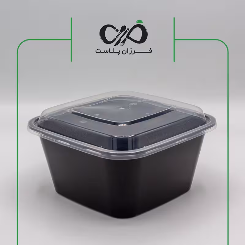 ظرف یکبار مصرف هات دليوري ( مربع ) مدل SLS 1250 طب پلاستیک (150 عددی)