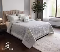 روتختی دو نفره عروس 8 تکه طرح ژولیا سبز