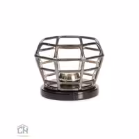 شمعدان برنجی نقره ای طرح آیدا مدل 3030153