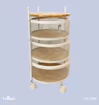 جا پیازی 3 طبقه توری گرد -سفید یونیک کد UN-2856