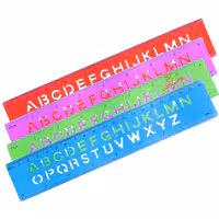 قیمت و خرید خط کش 20CM ژله ای شابلون دار ( حروف لاتین )