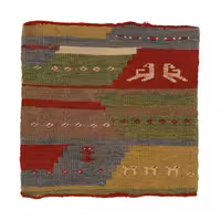 گلیم گبه دستبافت نیم متری مدل عروسکی کد 4030712