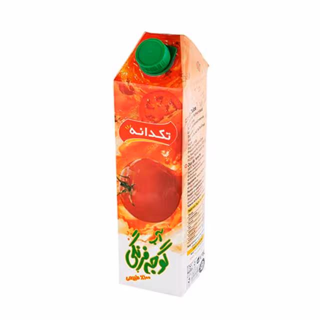آب گوجه فرنگی تکدانه 1000 میلی لیتری