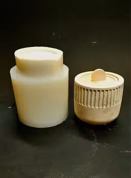 قالب سیلیکونی سنگ مصنوعی  قندان  و جا ادویه درب ساده