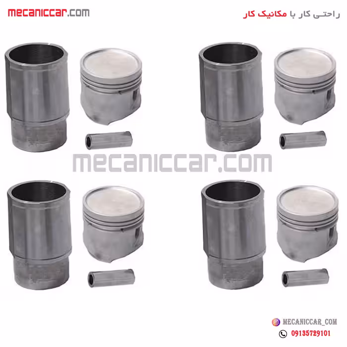 بوش و پیستون پژو 206 تیپ 2 با گژن پین عظام