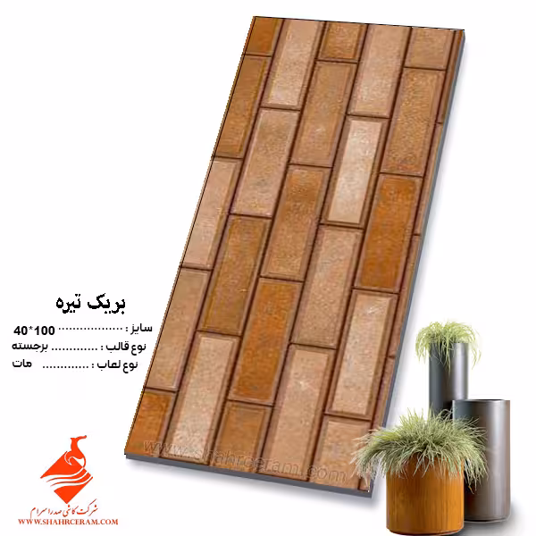 سرامیک بریک تیره 100*40 کاشی صدرا سرام