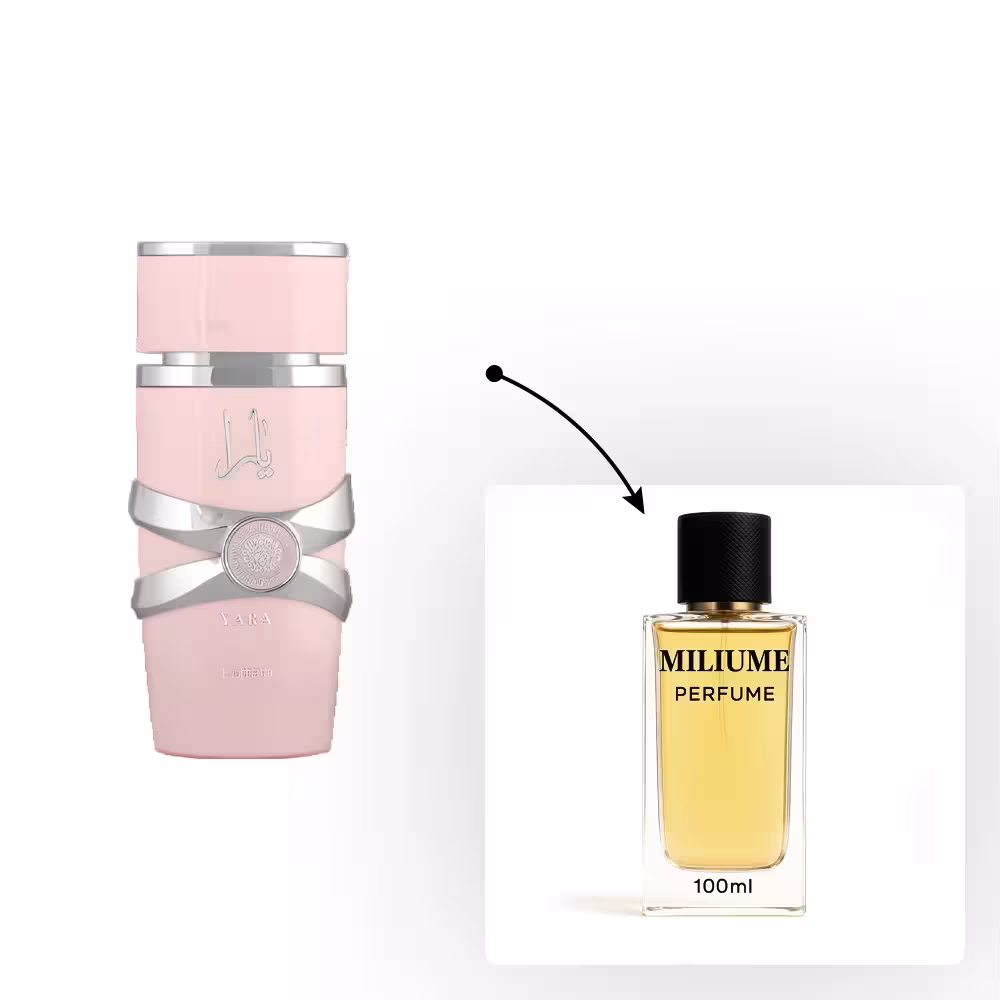 اسانس عطر Lattafa Yara برند kpf - کد 2722 - لطافه یارا صورتی 100ML - میلیوم پرفیوم
