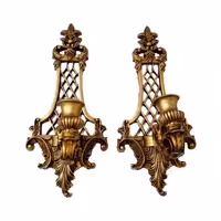 شمعدان مدل دیوارکوب طرح توری مجموعه دو عددی