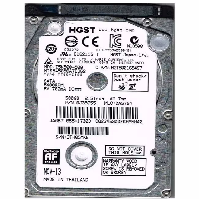 هارد لپ تاپی هیتاچی مدل Z5K320 ظرفیت 320 گیگ  صفر کارکرد با گارانتی داده پردازان