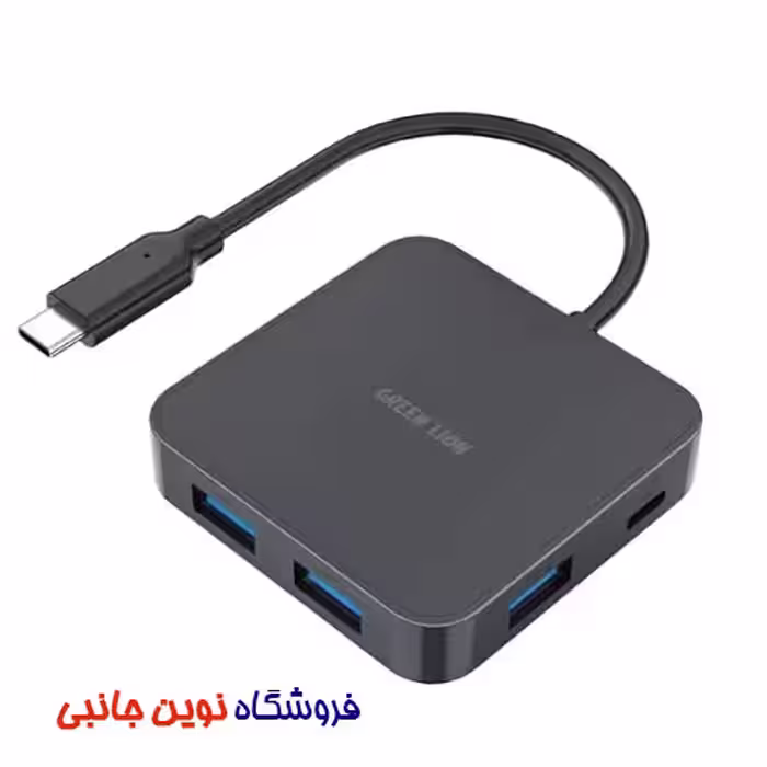 هاب 7 پورت تایپ سی گرین لاین مدل GHB-7 ا Green Lion GHB-7 7 in 1 USB-C Hub, Type-C Input Port 100W (تک/عمده)