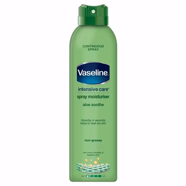 اسپری لوسیون بدن وازلین مدل Aloe Soothe حجم 190میل