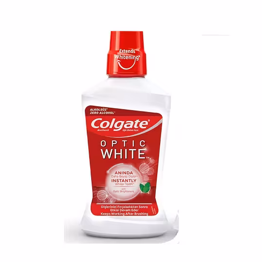 دهانشویه سفیدکننده اپتیک وایت کلگیت Colgate حجم 500 میل