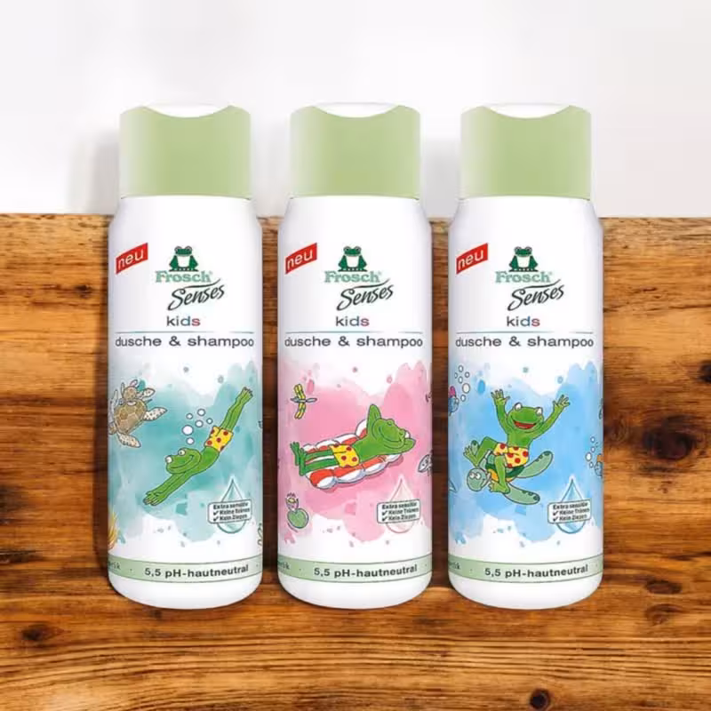 شامپو سر و بدن کودک فروش Frosch 300 میل آلمان