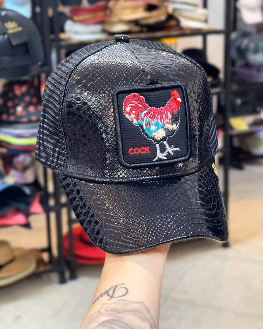 کلاه گورین  cock چرم ورنی