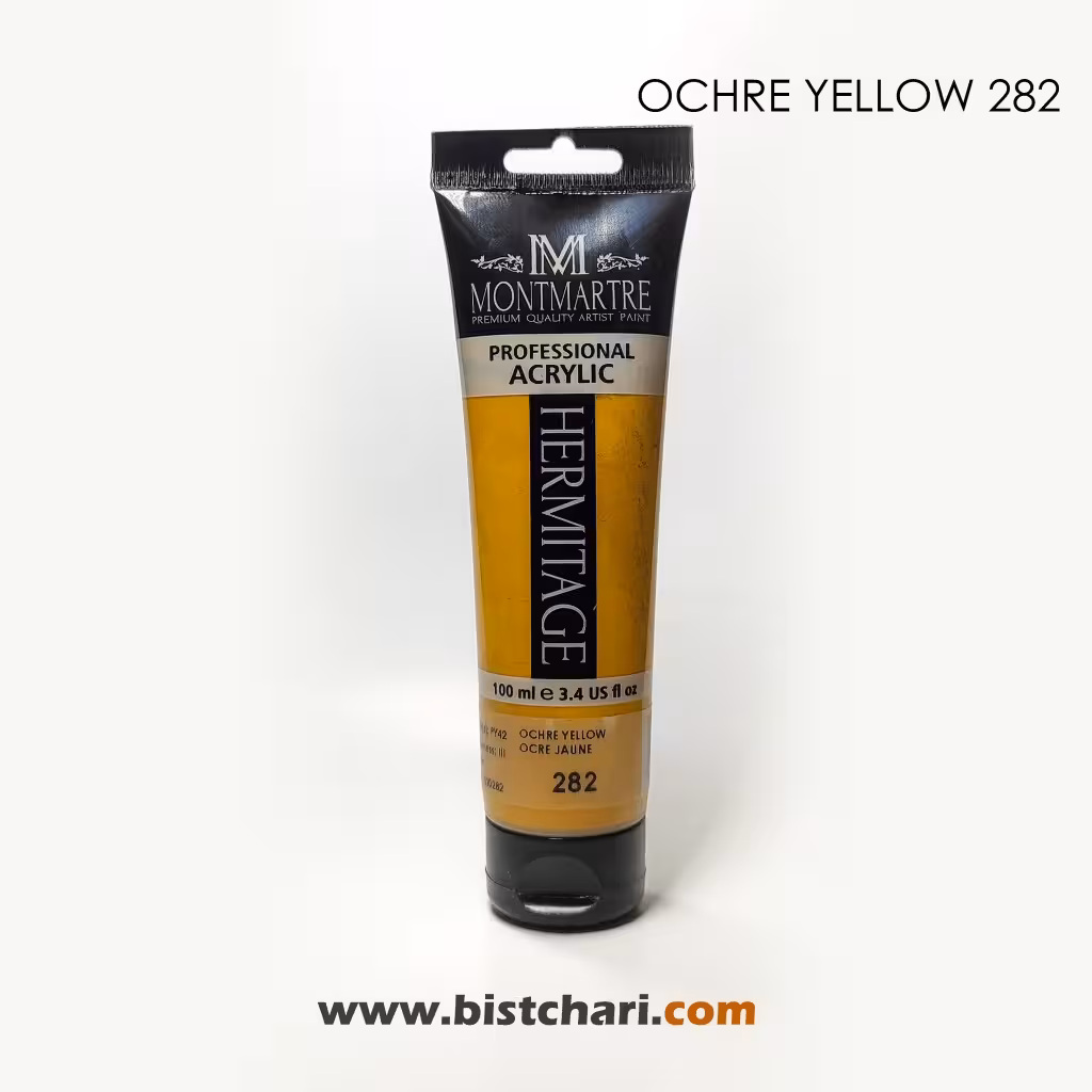 رنگ اکریلیک 100ml کد 282 (Ochre Yellow) برند مونمارت Montmartre