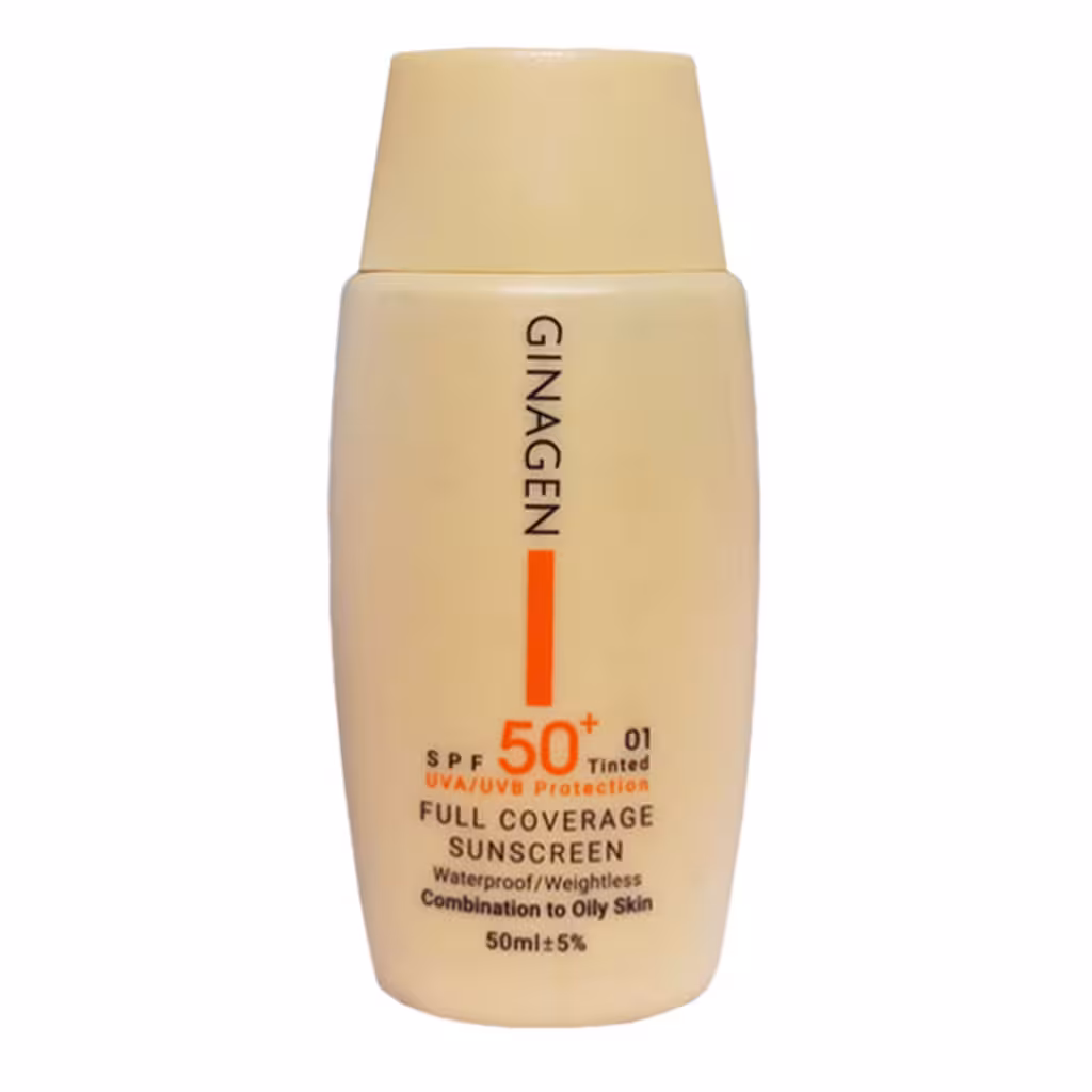 ضد آفتاب رنگی پوست چرب 50SPF50 میلی لیتر ژیناژن ginagen