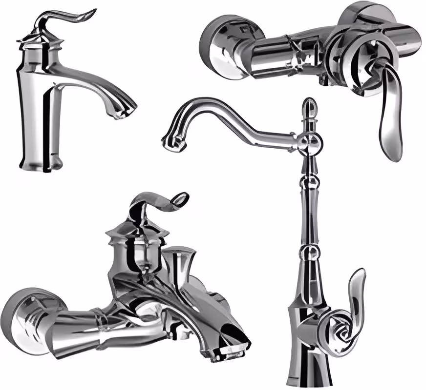 ست شیرالات شودر مدل لوکا کروم