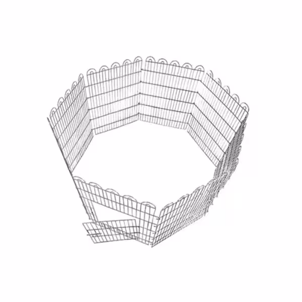 پارک محدودکننده 8 ضلعی استیل حیوانات خانگی – سایز 60×100 سانتی‌متر | مقاوم، ایمن و مناسب برای همه نژادها