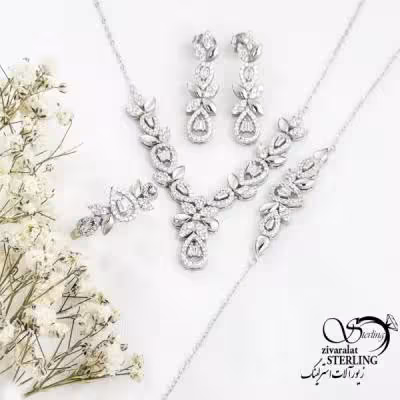 سرویس جواهری نقره 925 عیار ایتالیا کد 18531