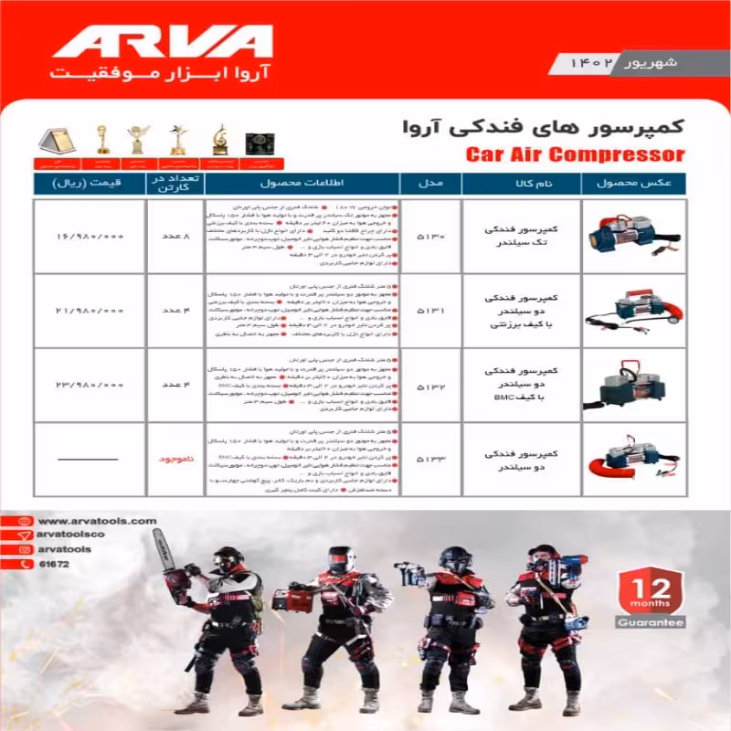 کمپرسور فندکی اروا 5132