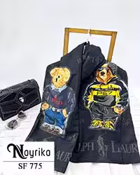شال نخی فانتزی مشکی رالف (LAURPH) کد SF775