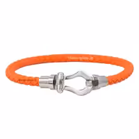 دستبند فرد چرم نارنجی