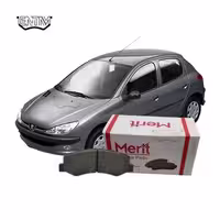 لنت ترمز جلو پژو 206 تیپ 2 1392تا 1400برند مریت (Merit)