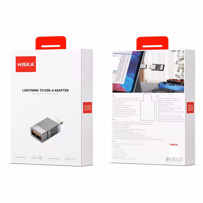 مبدل OTG لایتنینگ هیسکا مدل H10