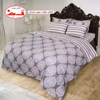 سرویس ملحفه یک نفره ترنج طوسی