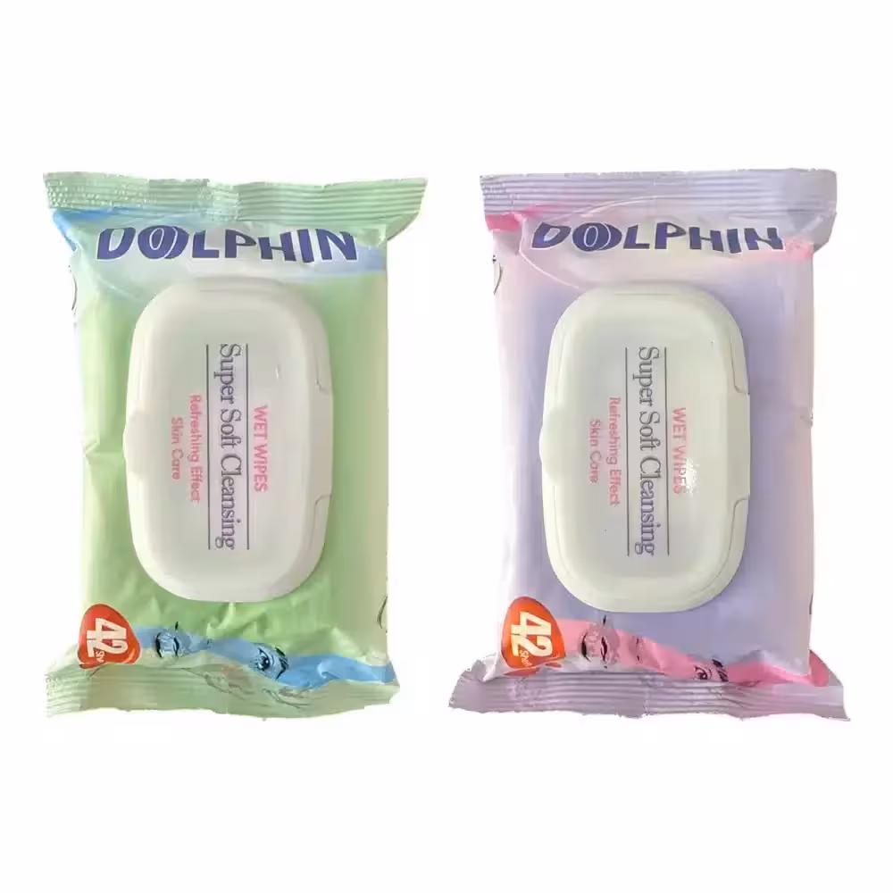 دستمال مرطوب دلفین 42 برگی