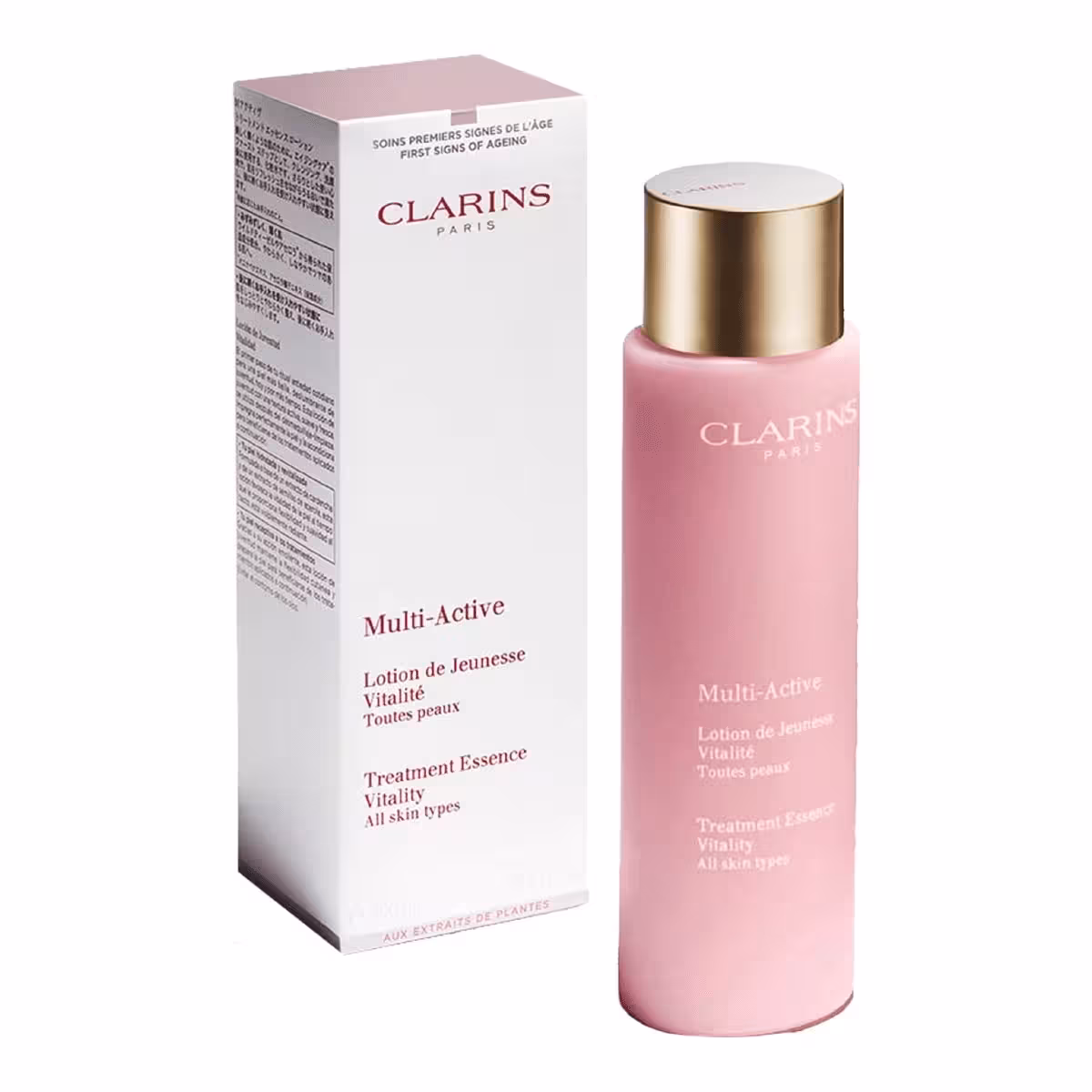 تونر درمانی کلارنس مناسب انواع پوست؛ جوانساز، ضد چروک، لیفتینگ 200 میل Clarins Multi-active Treatment Essence Vitality