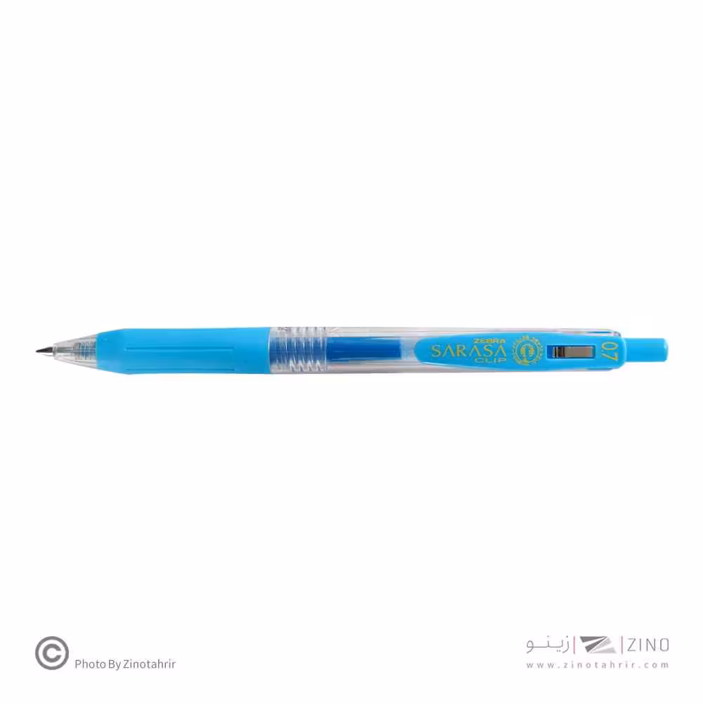 روان نویس فشاری ساراساکلیپ آبی روشن 0/7 زبرا(10عددی)