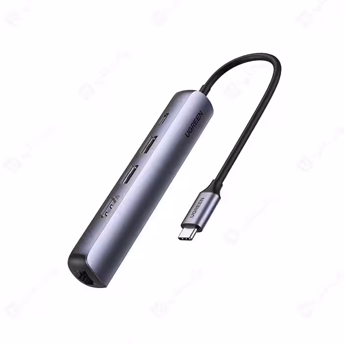 هاب 5 پورت Type-C به USB3.0 ،LAN ،HDMI و PD یوگرین مدل CM418